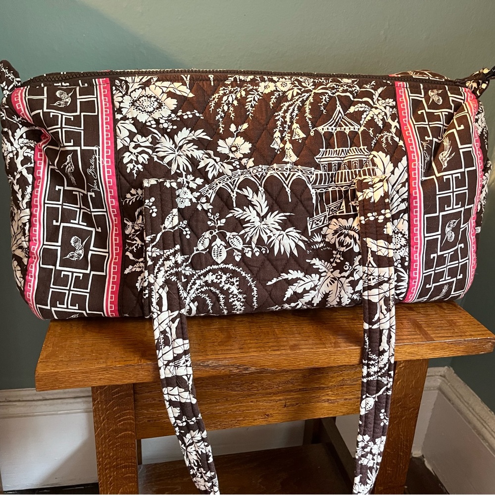 Vera Bradley Small Travel Duffle Bag Imperial Toile print
